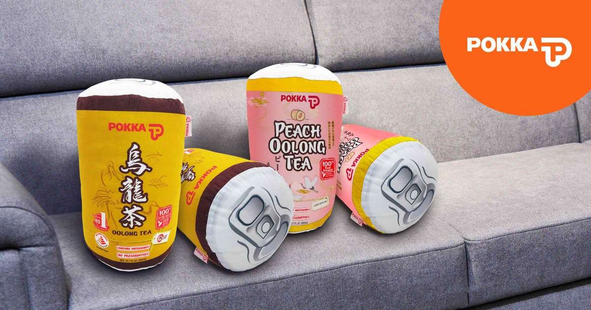 POKKA Oolong Tea Promotional Gift – Can-Shaped Cushions